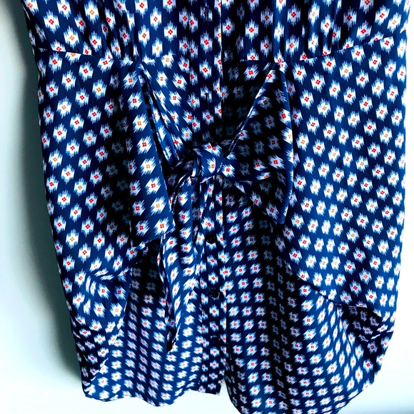 Michael Kors Sz 2 (XS) Blue White Sleeveless Dress - Picture 10 of 16